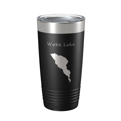 Webb Lake Map Tumbler Travel Mug Insulated Laser Engraved Coffee Cup Maine 20 oz-0