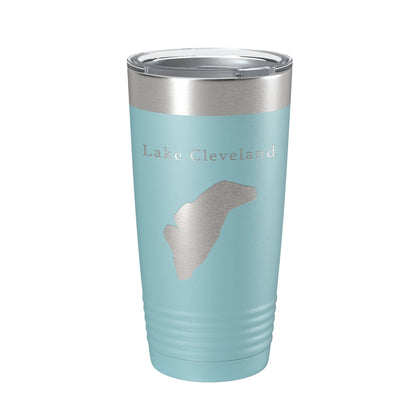 Lake Cleveland Map Tumbler Travel Mug Insulated Laser Engraved Coffee Cup Idaho 20 oz-13