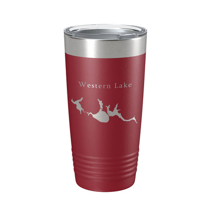 Western Lake Map Tumbler Travel Mug Insulated Laser Engraved Coffee Cup Florida 20 oz-18