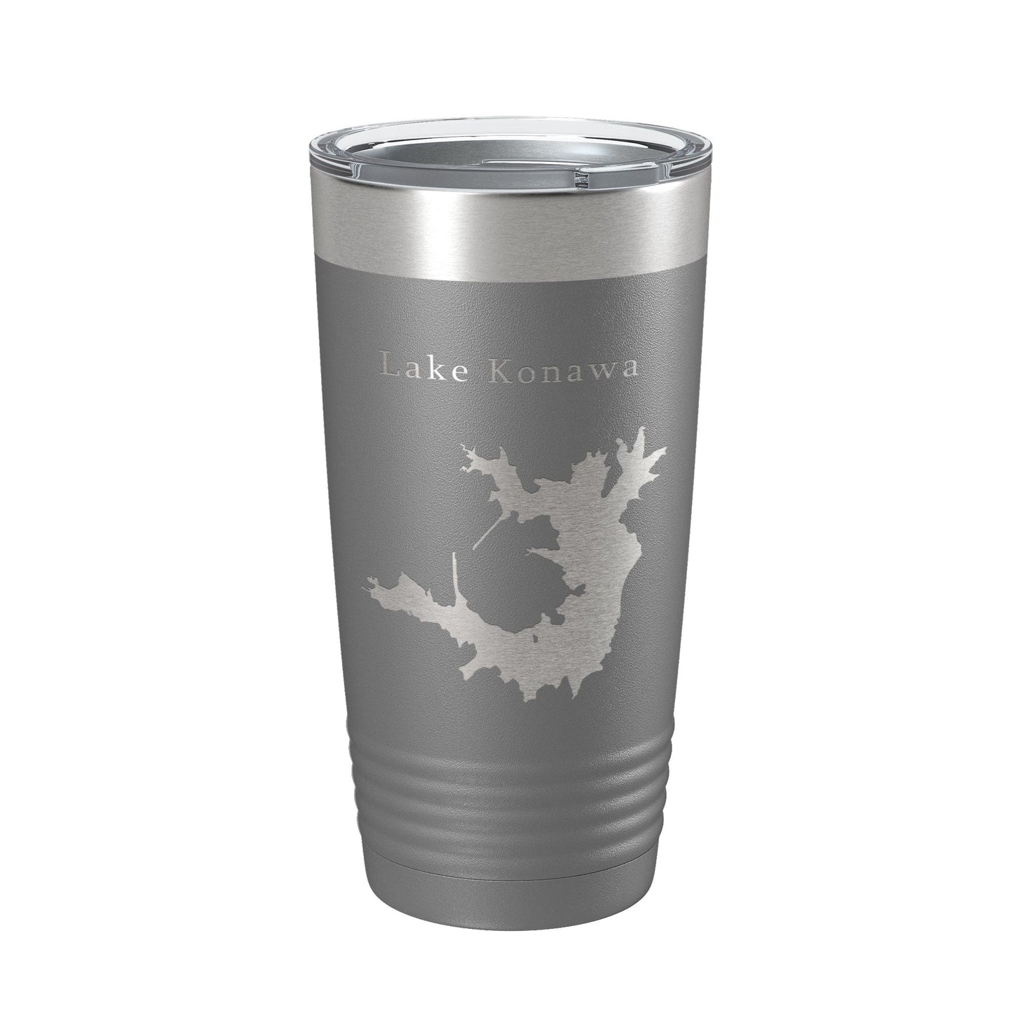 Lake Konawa Map Tumbler Travel Mug Insulated Laser Engraved Coffee Cup Oklahoma 20 oz-16
