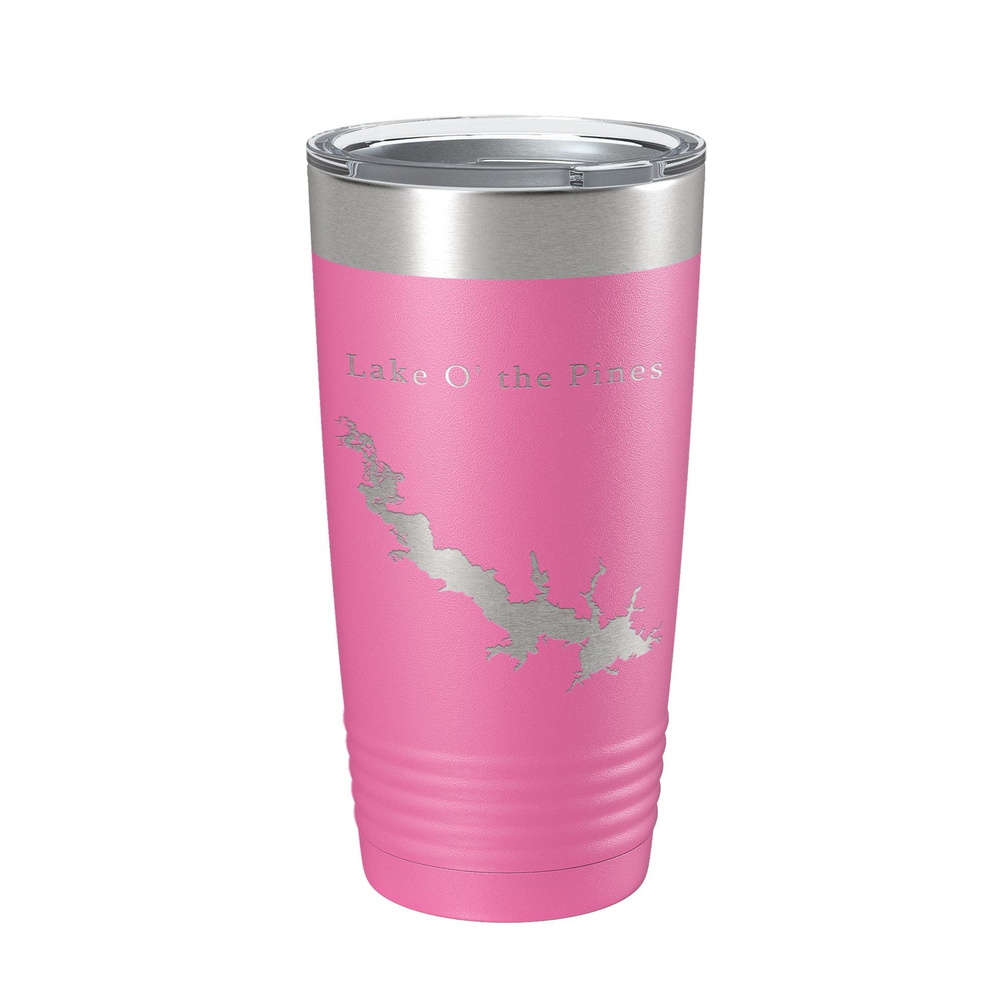Lake O' the Pines Map Tumbler Travel Mug Insulated Laser Engraved Coffee Cup Texas 20 oz-11