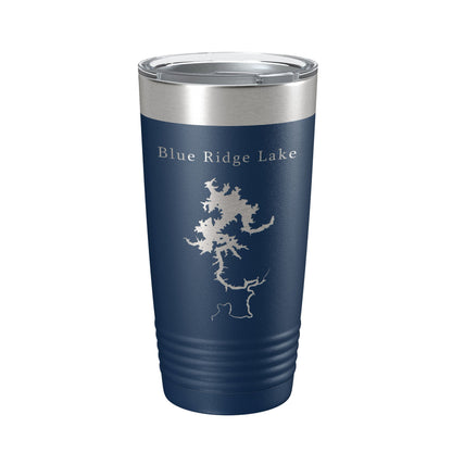 Blue Ridge Lake Map Tumbler Travel Mug Insulated Laser Engraved Coffee Cup Georgia 20 oz-8