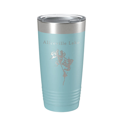 Aliceville Lake Map Tumbler Travel Mug Insulated Laser Engraved Coffee Cup Alabama Mississippi 20 oz-13
