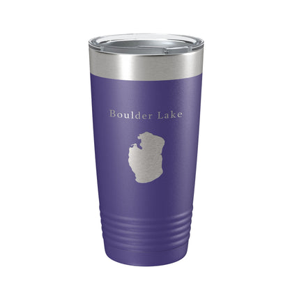 Boulder Lake Map Tumbler Travel Mug Insulated Laser Engraved Coffee Cup Wisconsin 20 oz-15