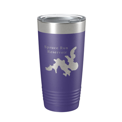 Spruce Run Reservoir Tumbler Lake Map Travel Mug Insulated Laser Engraved Coffee Cup New Jersey 20 oz-15