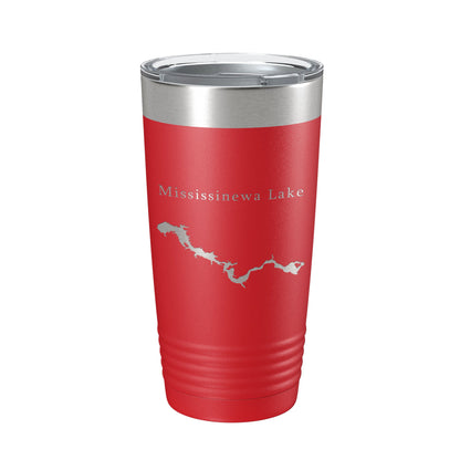 Mississinewa Lake Map Tumbler Travel Mug Insulated Laser Engraved Coffee Cup River Indiana 20 oz-10