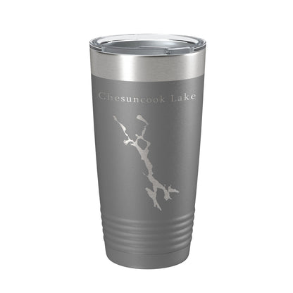Chesuncook Lake Map Tumbler Travel Mug Insulated Laser Engraved Coffee Cup Maine 20 oz-16