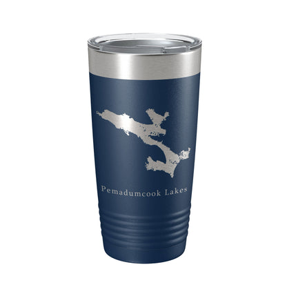 Pemadumcook Chain of Lakes Map Tumbler Travel Mug Insulated Laser Engraved Coffee Cup South Twin Ambajejus Maine 20 oz-8