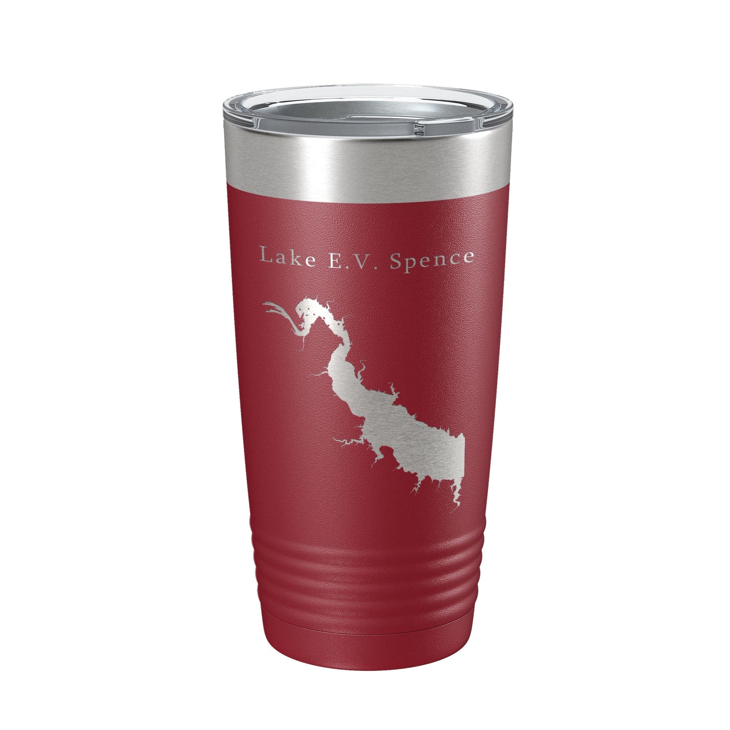 Lake E.V. Spence Reservoir Map Tumbler Travel Mug Insulated Laser Engraved Coffee Cup Texas 20 oz-18