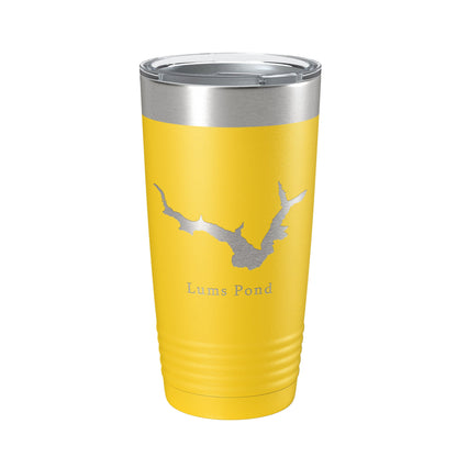 Lums Pond Tumbler Lake Map Travel Mug Insulated Laser Engraved Coffee Cup Delaware 20 oz-19