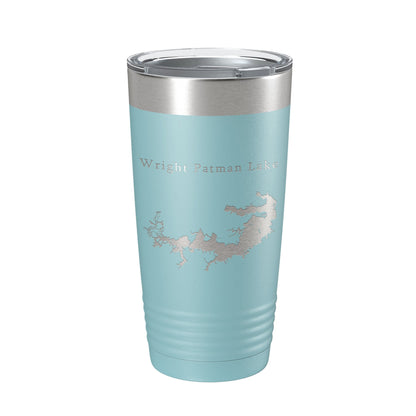 Wright Patman Lake Map Tumbler Travel Mug Insulated Laser Engraved Coffee Cup Texas 20 oz-13