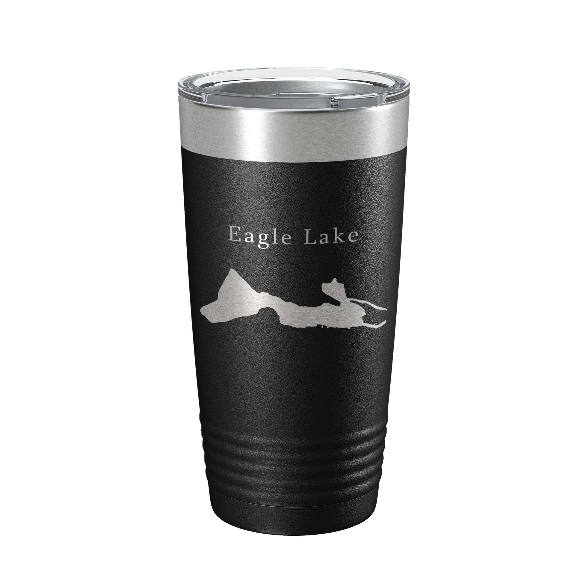 Eagle Lake Map Tumbler Travel Mug Insulated Laser Engraved Coffee Cup Michigan 20 oz-0