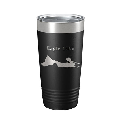 Eagle Lake Map Tumbler Travel Mug Insulated Laser Engraved Coffee Cup Michigan 20 oz-5