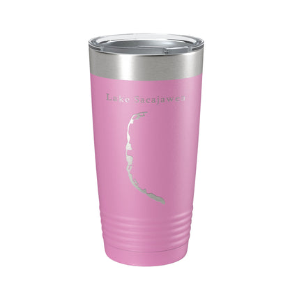 Lake Sacajawea Map Tumbler Travel Mug Insulated Laser Engraved Coffee Cup Washington 20 oz-14