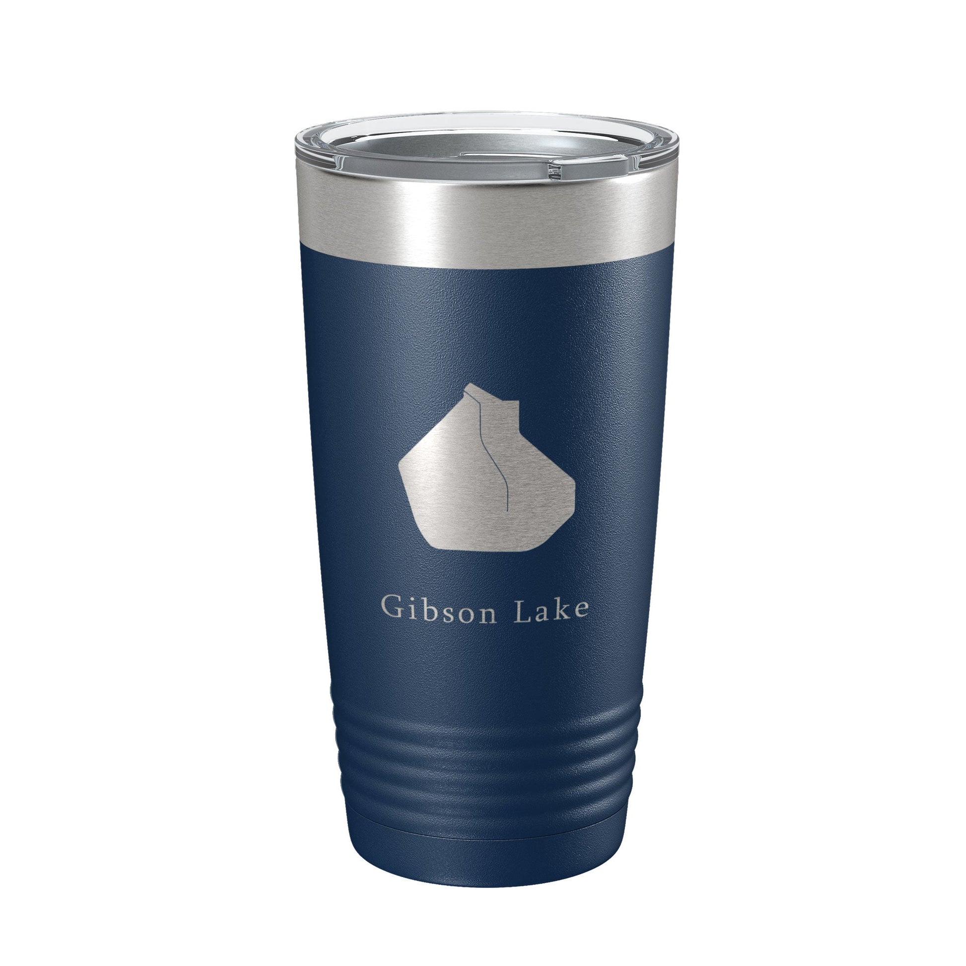 Gibson Lake Map Tumbler Travel Mug Insulated Laser Engraved Coffee Cup Indiana 20 oz-2
