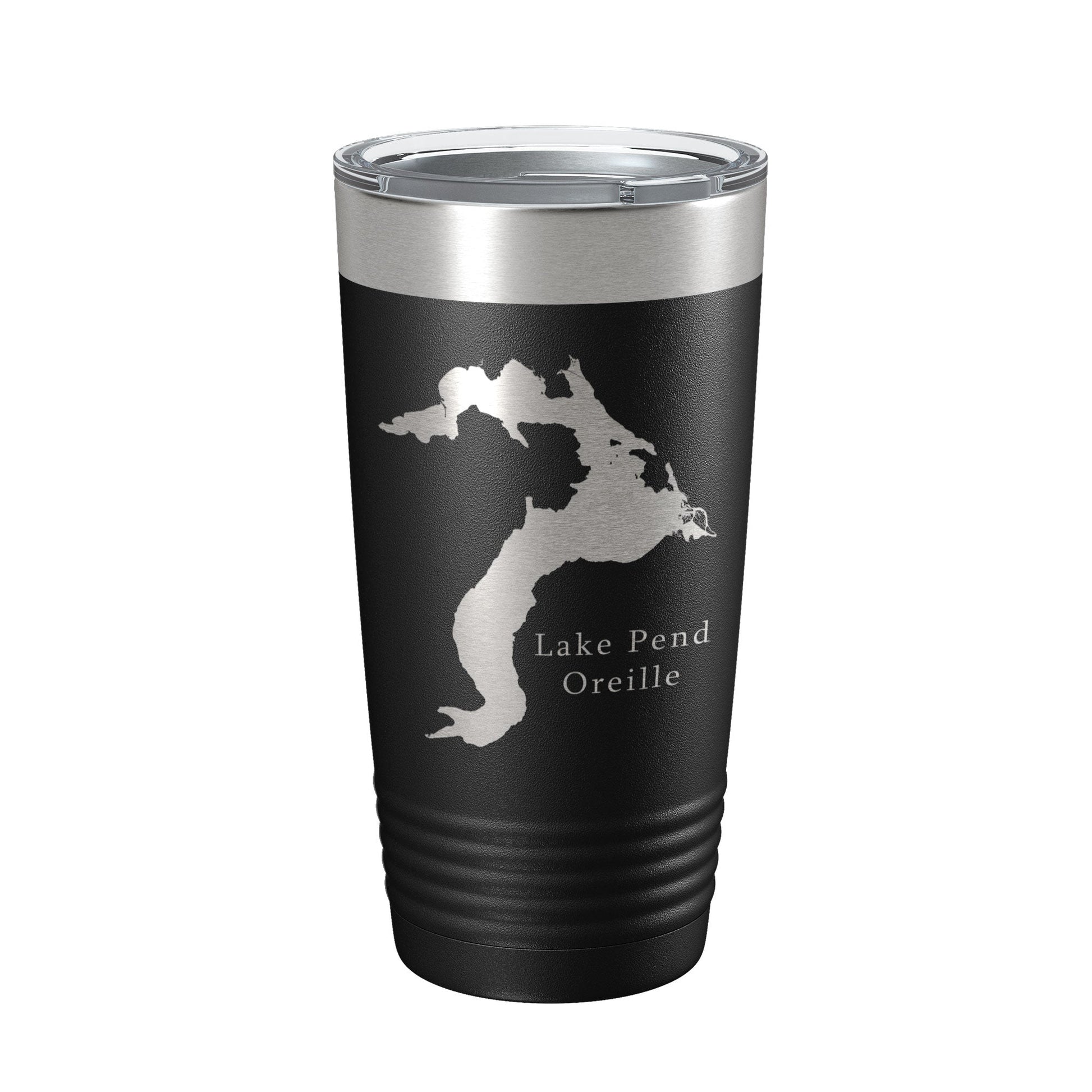 Lake Pend Oreille Map Tumbler Travel Mug Insulated Laser Engraved Coffee Cup Idaho 20 oz-0