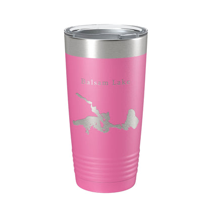 Balsam Lake Map Tumbler Travel Mug Insulated Laser Engraved Coffee Cup Wisconsin 20 oz-11