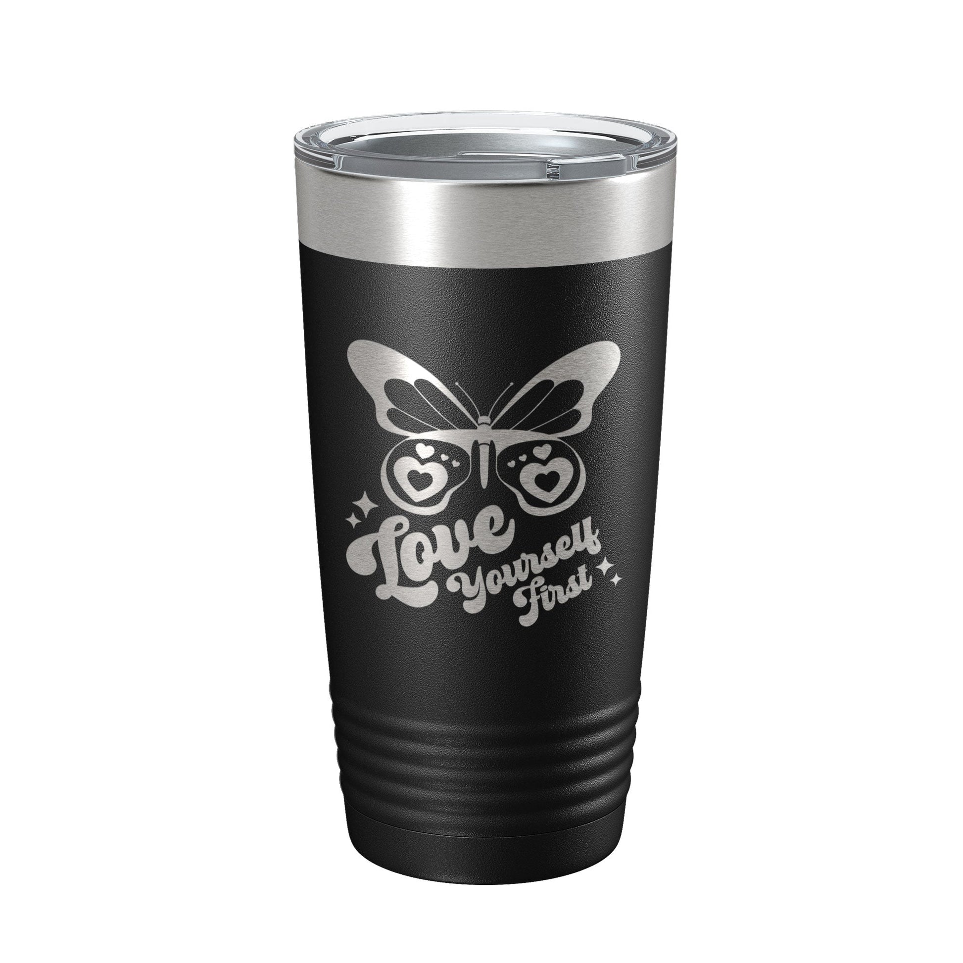 Love Yourself First Tumbler Galentine's Day Single Divorce Breakup Travel Mug Valentine's Gift Insulated Laser Engraved Coffee Cup 20 oz-0