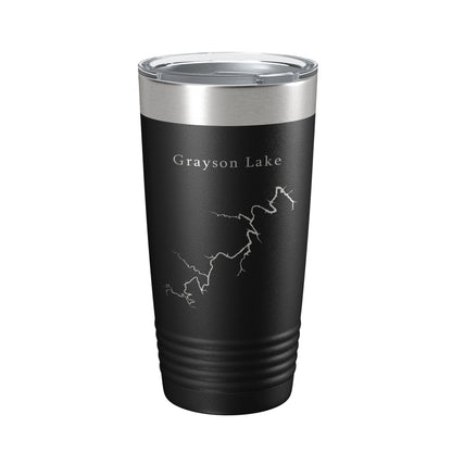 Grayson Lake Map Tumbler Travel Mug Insulated Laser Engraved Coffee Cup Kentucky 20 oz-5
