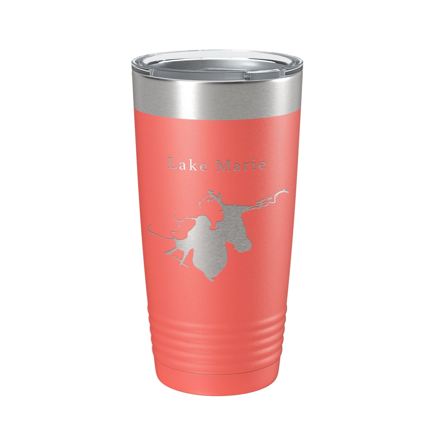 Lake Marie Map Tumbler Travel Mug Insulated Laser Engraved Coffee Cup Illinois 20 oz-20