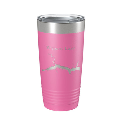 Wilson Lake Map Tumbler Travel Mug Insulated Laser Engraved Coffee Cup Alabama 20 oz-11