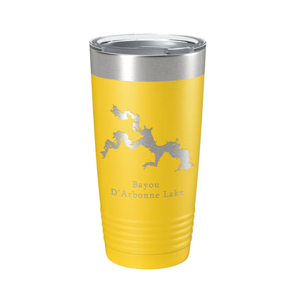Bayou D'Arbonne Lake Map Tumbler Travel Mug Insulated Laser Engraved Coffee Cup Louisiana 20 oz-4