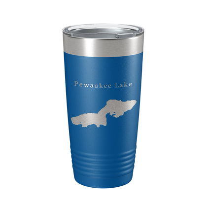 Pewaukee Lake Map Tumbler Travel Mug Insulated Laser Engraved Coffee Cup Wisconsin 20 oz-6