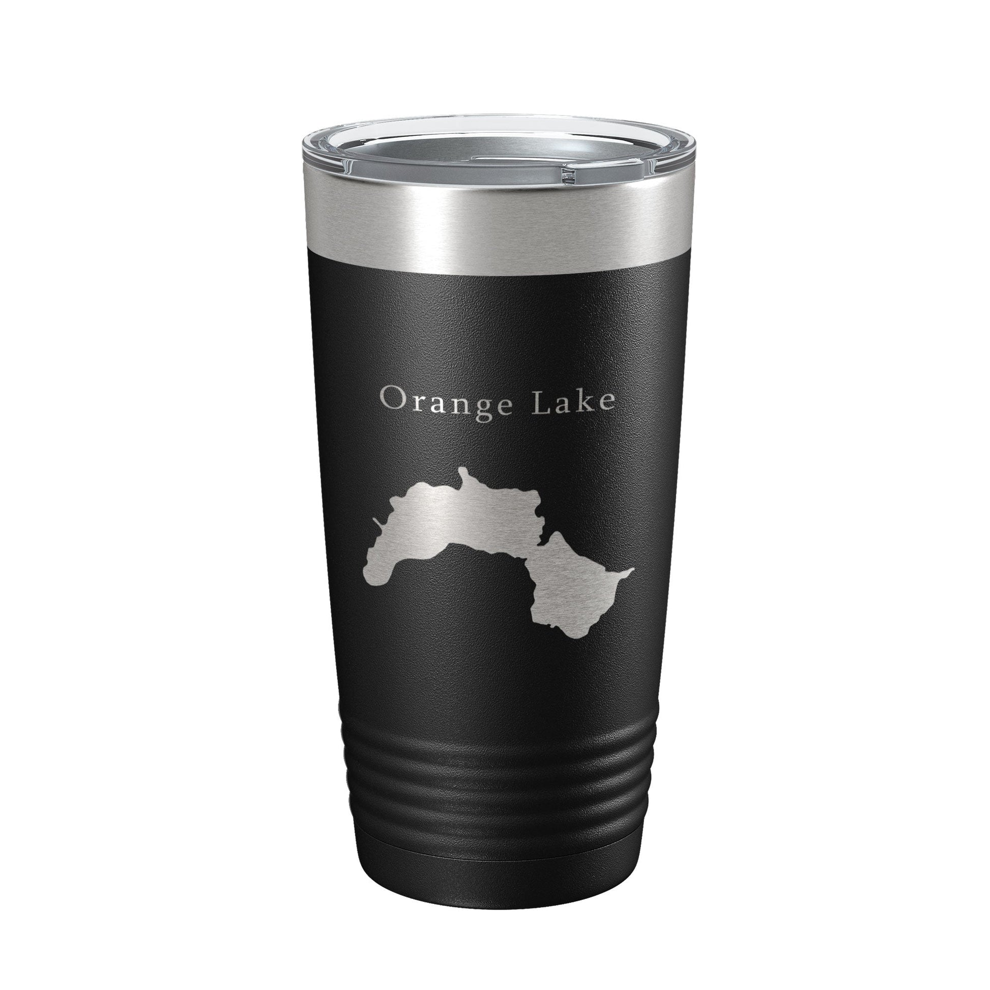 Orange Lake Map Tumbler Travel Mug Insulated Laser Engraved Coffee Cup Maine 20 oz-5