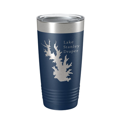 Lake Stanley Draper Map Tumbler Travel Mug Insulated Laser Engraved Coffee Cup Oklahoma 20 oz-8