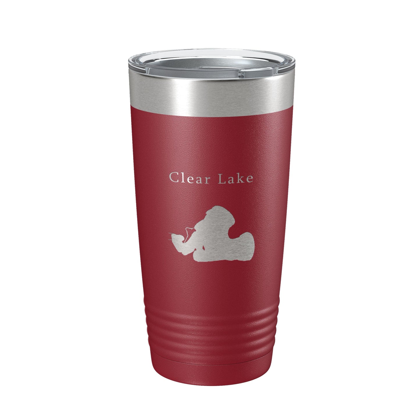 Clear Lake Map Tumbler Travel Mug Insulated Laser Engraved Coffee Cup Indiana 20 oz-18