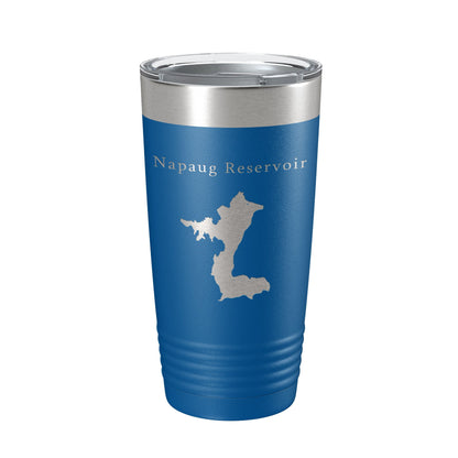 Napaug Reservoir Tumbler Lake Map Travel Mug Insulated Laser Engraved Coffee Cup Connecticut 20 oz-6