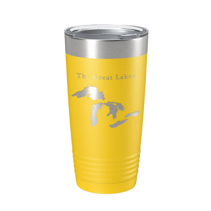 The Great Lakes Map Tumbler Travel Mug Insulated Laser Engraved Coffee Cup Superior, Michigan, Huron, Erie and Ontario 20 oz-19