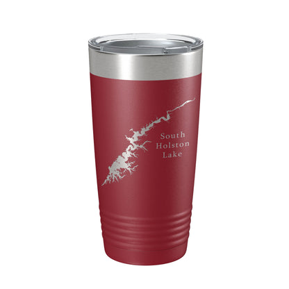 South Holston Lake Map Tumbler Travel Mug Insulated Laser Engraved Coffee Cup Tennessee Virginia 20 oz-18