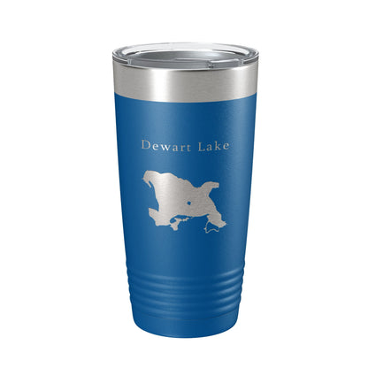 Dewart Lake Map Tumbler Travel Mug Insulated Laser Engraved Coffee Cup Indiana 20 oz-6