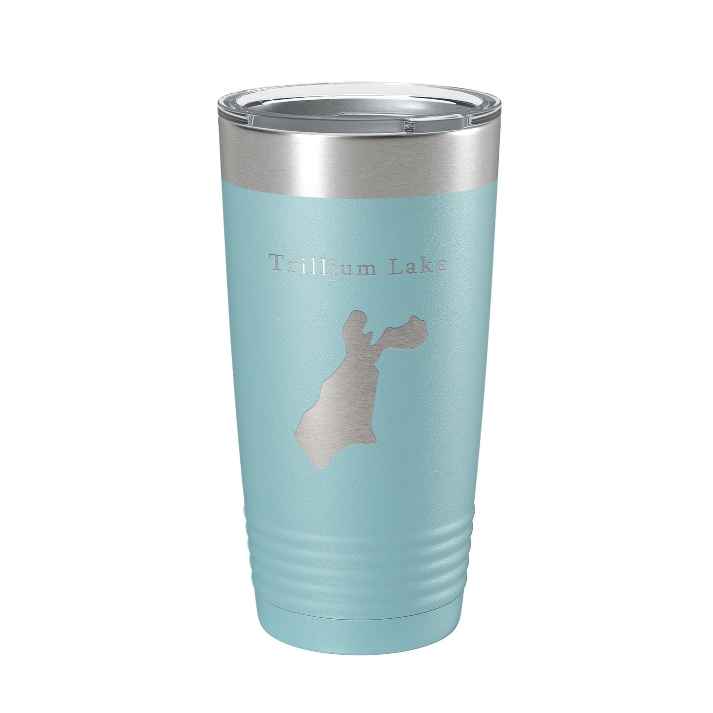 Trillium Lake Map Tumbler Travel Mug Insulated Laser Engraved Coffee Cup Oregon 20 oz-13