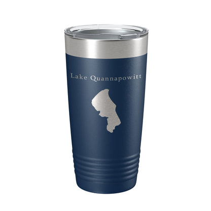 Lake Quannapowitt Map Tumbler Travel Mug Insulated Laser Engraved Coffee Cup Massachusetts 20 oz-2