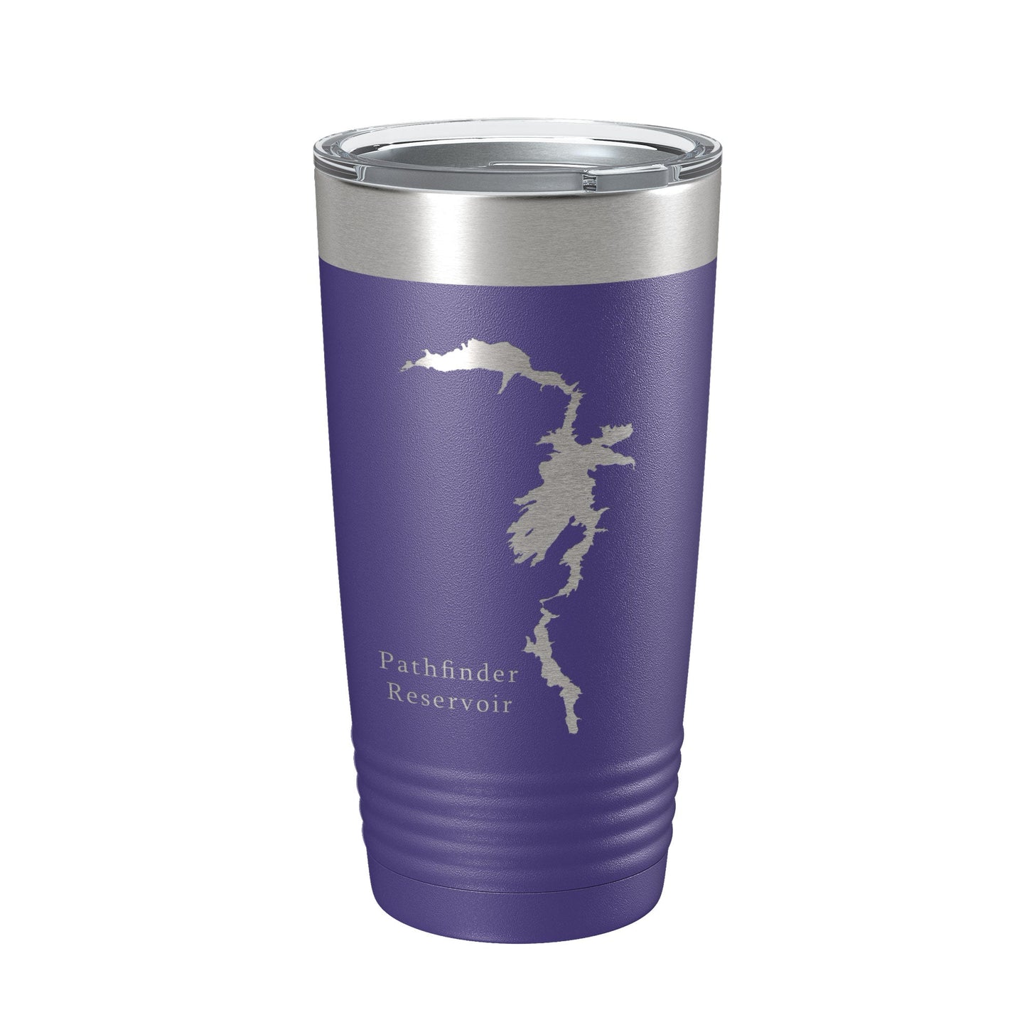 Pathfinder Reservoir Tumbler Lake Map Travel Mug Insulated Laser Engraved Coffee Cup Wyoming 20 oz-15