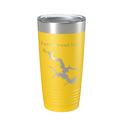 Peckerwood Lake Map Tumbler Travel Mug Insulated Laser Engraved Coffee Cup Hartz Reservoir Arkansas 20 oz-4