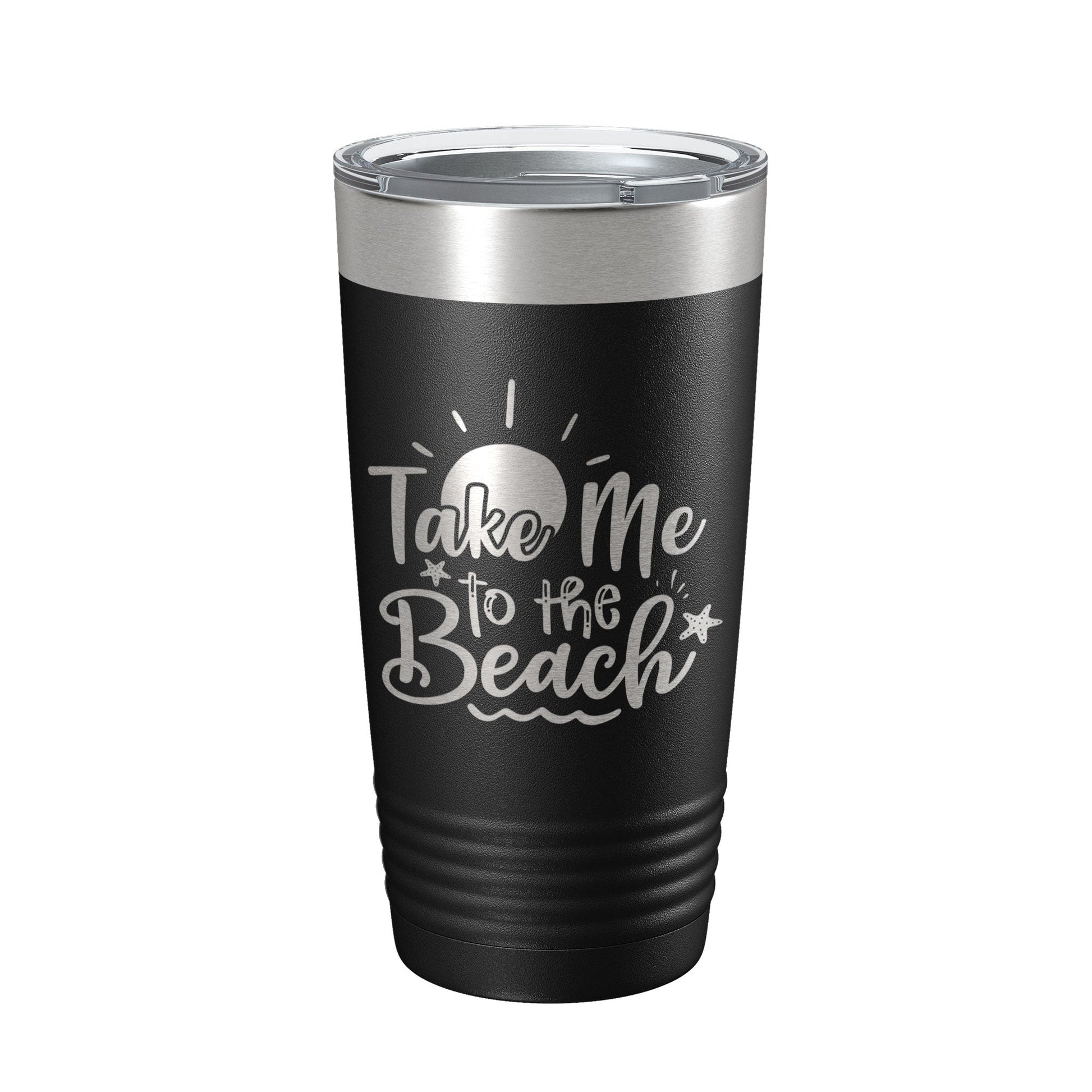 Take Me To The Beach Tumbler Travel Mug Insulated Laser Engraved Coffee Cup 20 oz-0