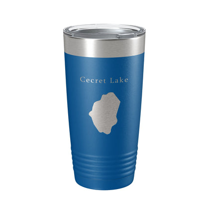 Cecret Lake Secret Map Tumbler Travel Mug Insulated Laser Engraved Coffee Cup Utah 20 oz-6