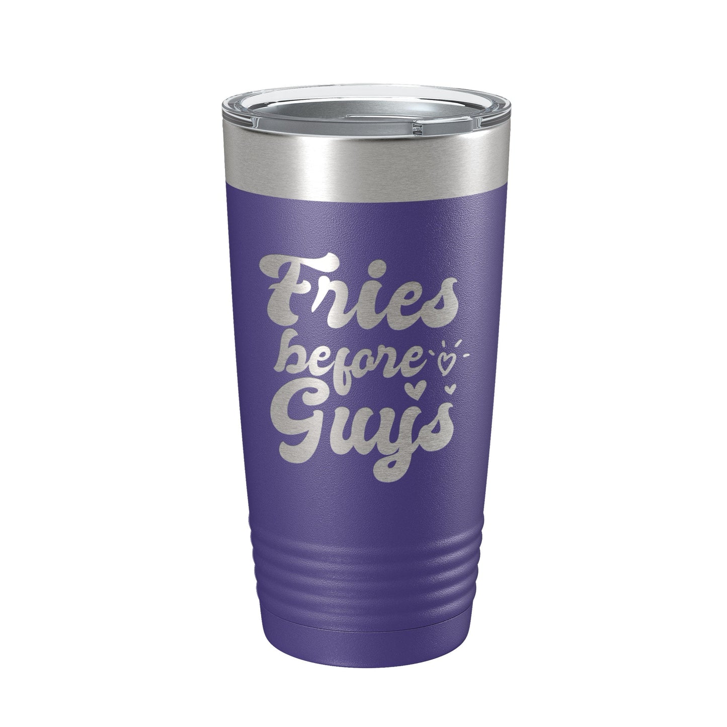 Fries Before Guys Tumbler Funny Galentine's Day Travel Mug Valentine's Single Insulated Laser Engraved Coffee Cup Retro 20 oz-15