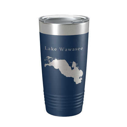 Lake Wawasee Map Tumbler Travel Mug Insulated Laser Engraved Coffee Cup Indiana 20 oz-8