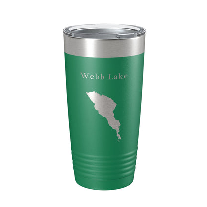Webb Lake Map Tumbler Travel Mug Insulated Laser Engraved Coffee Cup Maine 20 oz-9