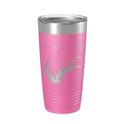 Ray Roberts Lake Map Tumbler Travel Mug Insulated Laser Engraved Coffee Cup Texas 20 oz-11