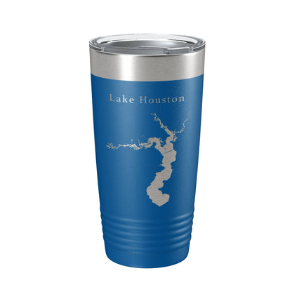 Lake Houston Map Tumbler Travel Mug Insulated Laser Engraved Coffee Cup Texas 20 oz-6
