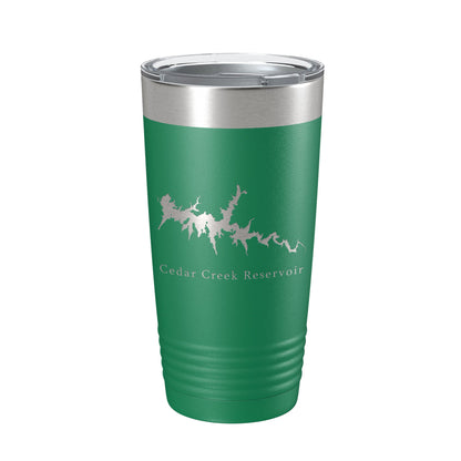 Cedar Creek Reservoir Tumbler Lake Map Travel Mug Insulated Laser Engraved Coffee Cup Alabama 20 oz-9