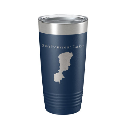 Swiftcurrent Lake Map Tumbler Travel Mug Insulated Laser Engraved Coffee Cup Montana 20 oz-8