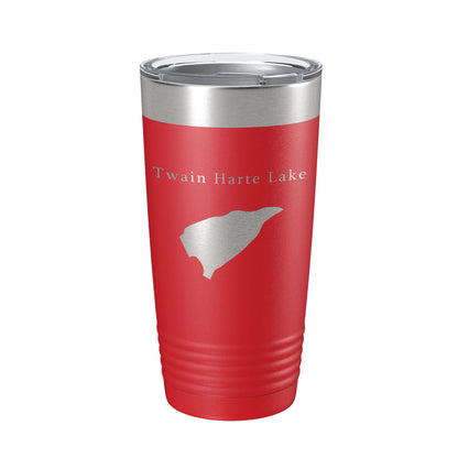 Twain Harte Lake Map Tumbler Travel Mug Insulated Laser Engraved Coffee Cup California 20 oz-10