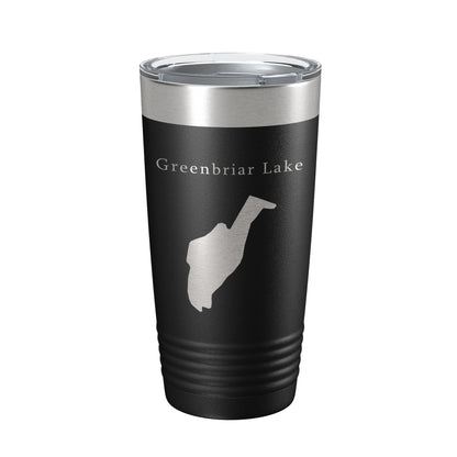 Greenbriar Lake Map Tumbler Travel Mug Insulated Laser Engraved Coffee Cup Maryland 20 oz-0
