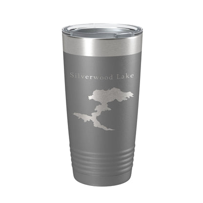 Silverwood Lake Map Tumbler Travel Mug Insulated Laser Engraved Coffee Cup California 20 oz-16